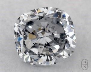 This cushion modified cut 0.5 carat Fancy Gray Blue color si2 clarity has a diamond grading report from GIA